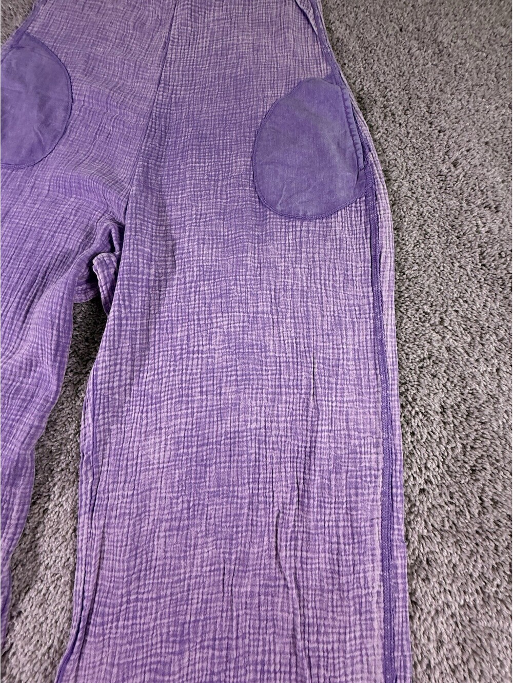 NWOT Zenana Jumpsuit Cotton Purple Size Medium Cropped - Picture 4 of 10